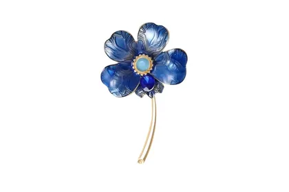 סיכת פרח אלונה כחול