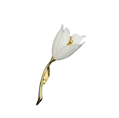 סיכת טוליפ לבן