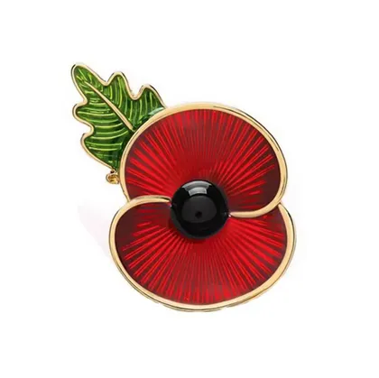 סיכת פרג עם עלה