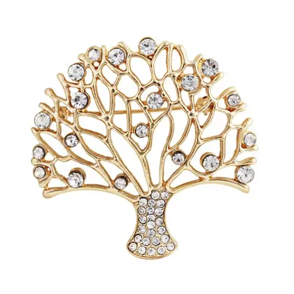 סיכת עץ יפני זהב