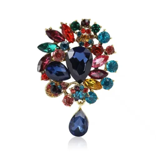 סיכת טיפה צבעונית כחולה