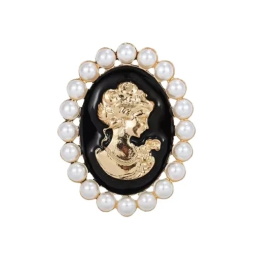 סיכת פמינה פנינים שחורה