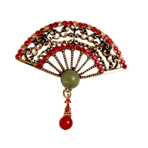 סיכת מניפה תאילנדית אדומה