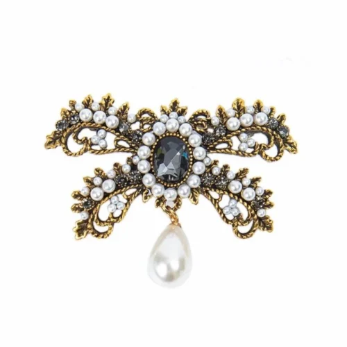 סיכת עץ דקל מוזהב