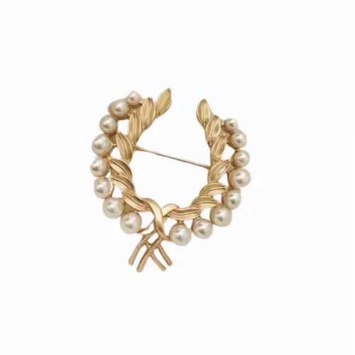 סיכת זר שזור זהב