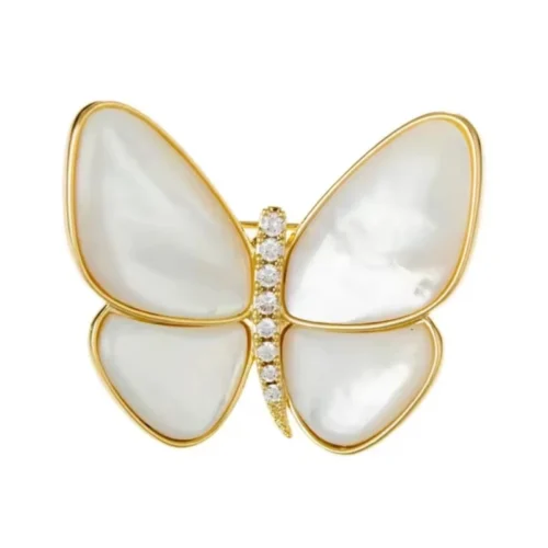 סיכת פרפר לבן כנף