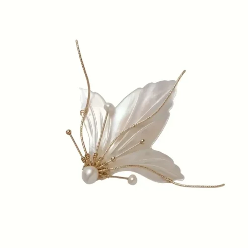 סיכת פרח לוטוס לבן