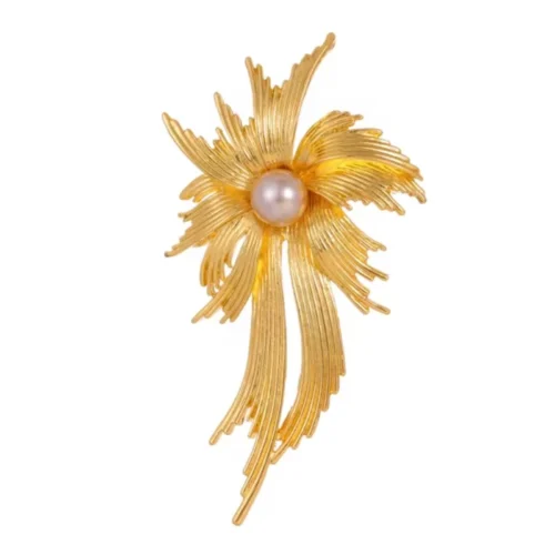 סיכת פרח סיני פנינה