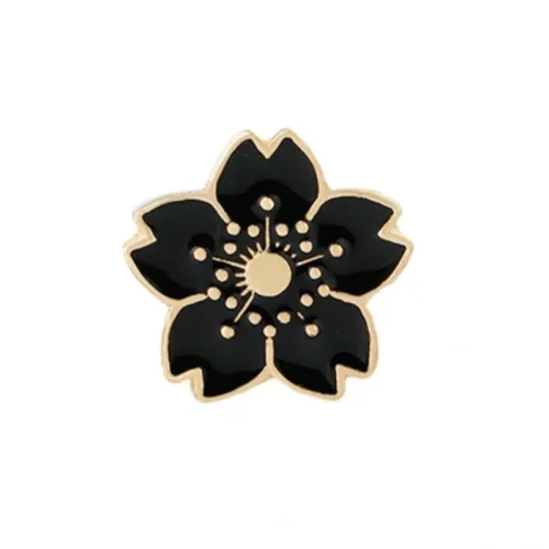 סיכת פרח חינני שחור