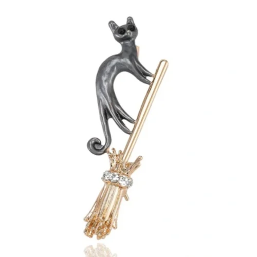 סיכת חתול ומטאטא