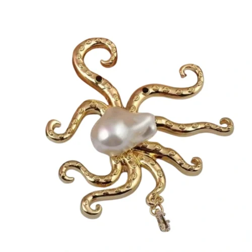 סיכת תמנון מוזהב