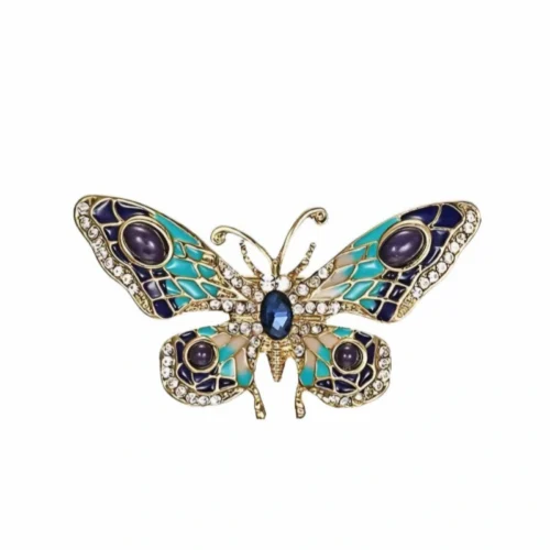 סיכת פרפר כחול הכנף