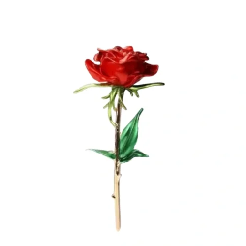 סיכת הוורד האדום