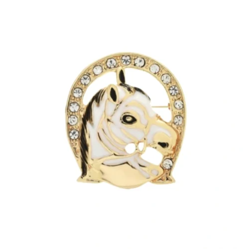 סיכת פרסה מוזהבת