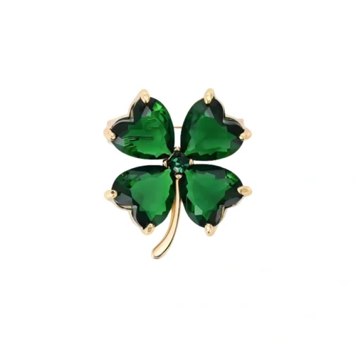 סיכת תלתן זהב זרקון