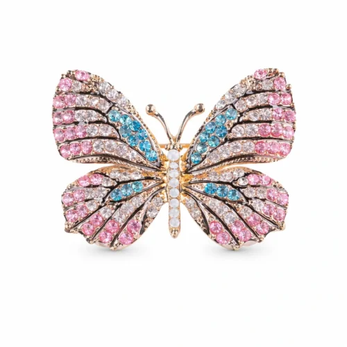 סיכת פרפרון ורוד