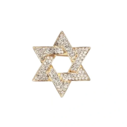 סיכת מגן דוד עבה זהב